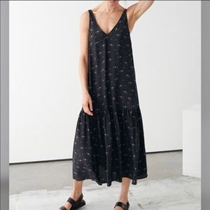& other stories midi floral dress